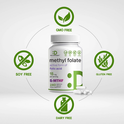 Deal Supplement L Methylfolate 15mg Per Serving, 240 Veggie Capsules