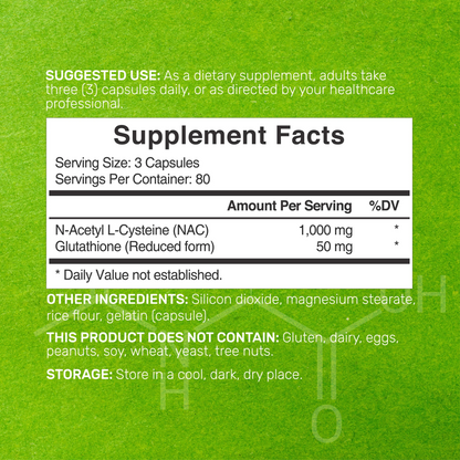 Deal Supplement N-Acetyl Cysteine with Reduced Glutathione, 240 Capsules