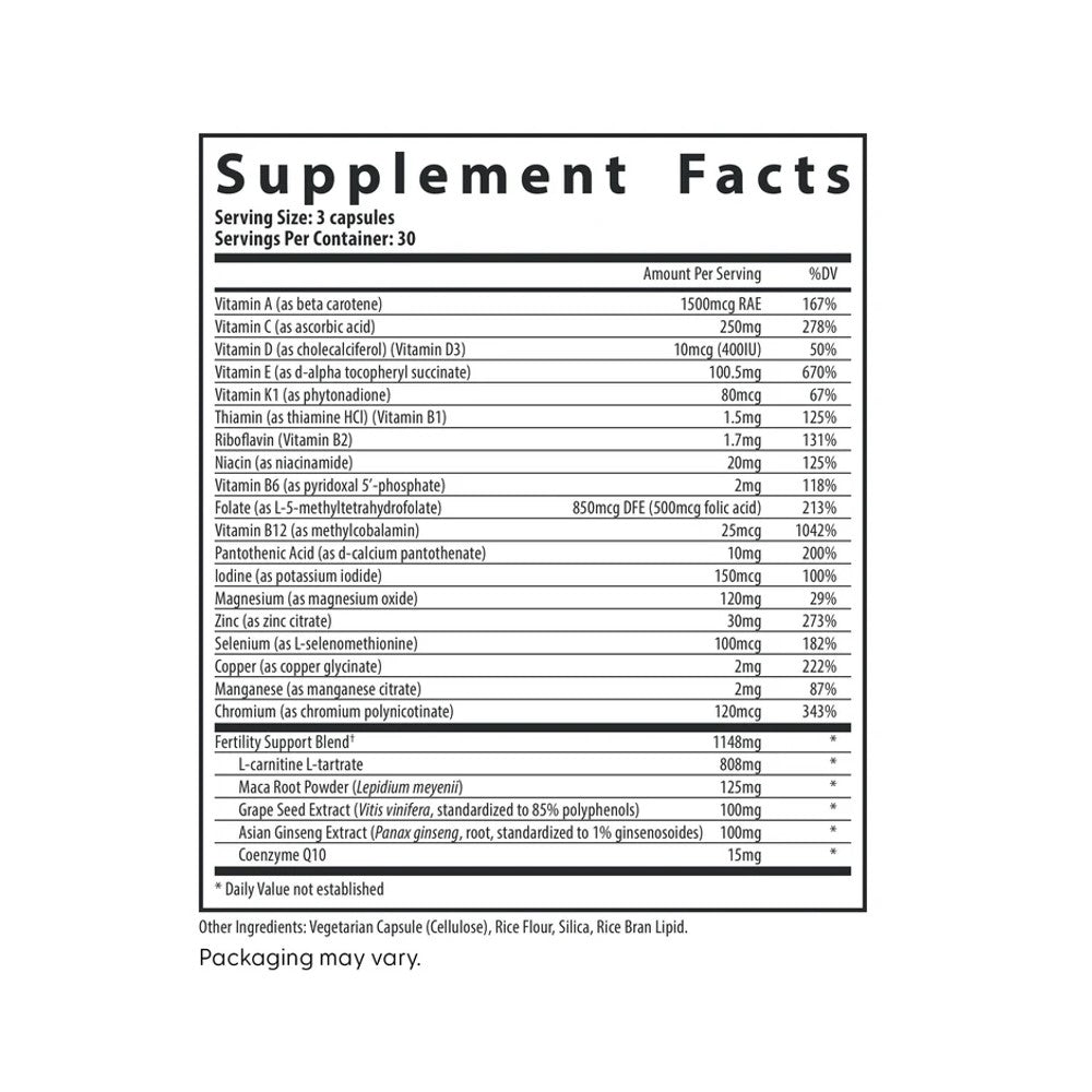 Fairhaven Health FertilAid® for Men – Daily Fertility & Reproductive Health Support Multivitamin with Methylfolate, L-Carnitine & Moco | 90 Capsules – 1-Month Supply