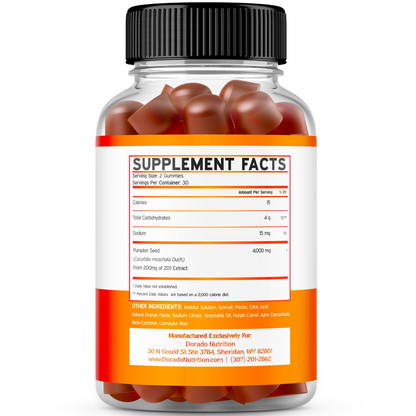 Dorado Nutrition Pumpkin Seed Oil - 60 Gummies