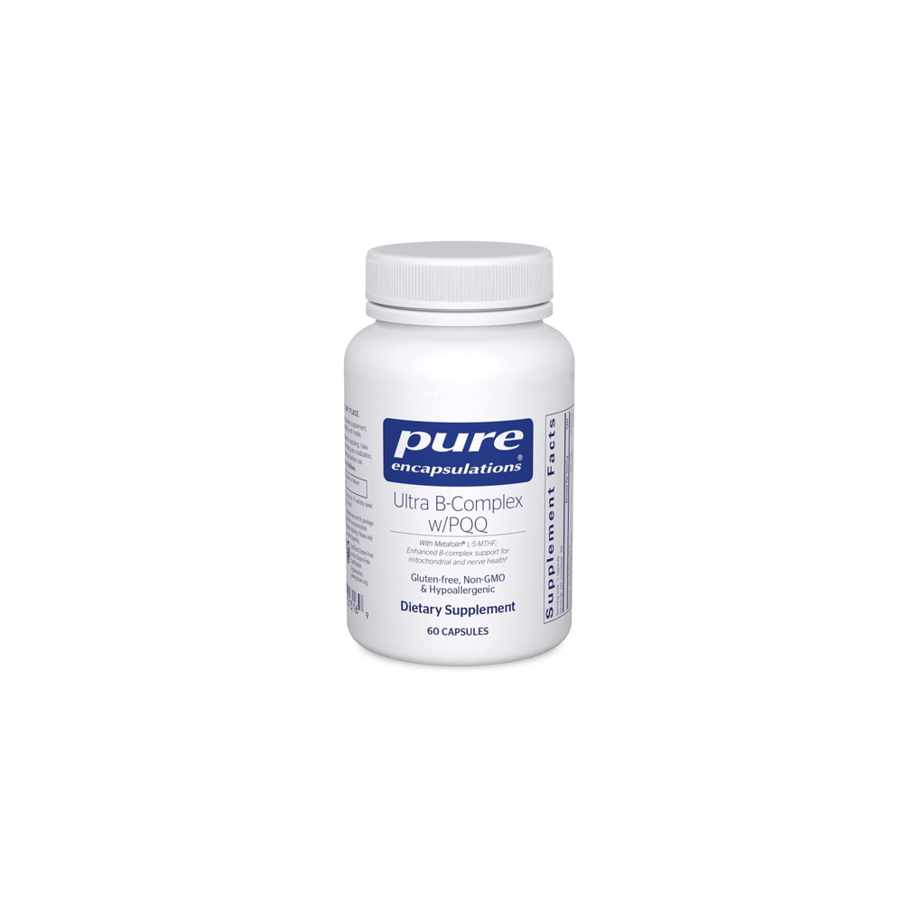 Pure Encapsulations Ultra B-Complex w/ PQQ & Metafolin – Enhanced Support for Mitochondrial & Nerve Health | Gluten-Free, Non-GMO, Hypoallergenic | Dietary Supplement