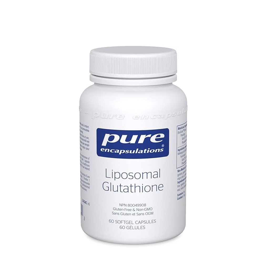 Pure Encapsulations Liposomal Glutathione 60 Softgel Capsules – Gluten-Free & Non-GMO