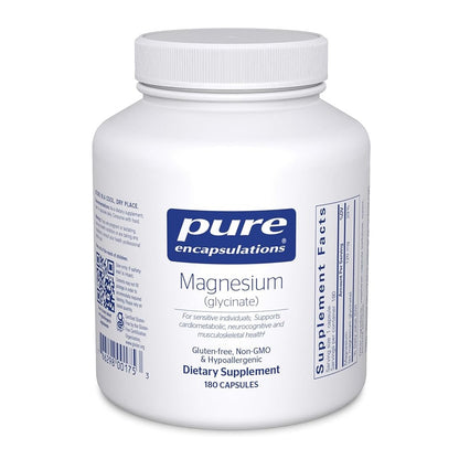 Pure Encapsulations Magnesium Glycinate - Stress Relief, Sleep & Heart Health Supplement | Gluten-Free & Non-GMO