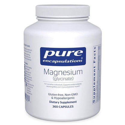 Pure Encapsulations Magnesium Glycinate - Stress Relief, Sleep & Heart Health Supplement | Gluten-Free & Non-GMO