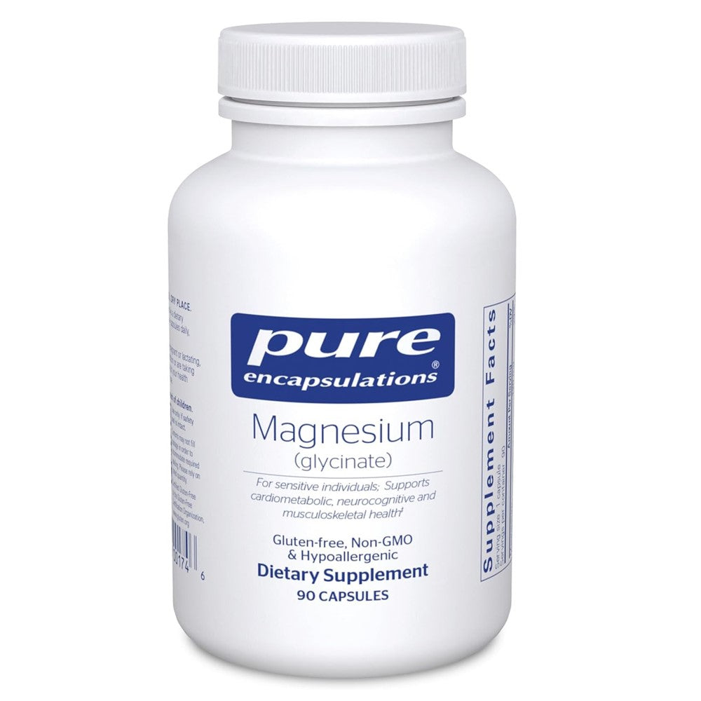 Pure Encapsulations Magnesium Glycinate - Stress Relief, Sleep & Heart Health Supplement | Gluten-Free & Non-GMO