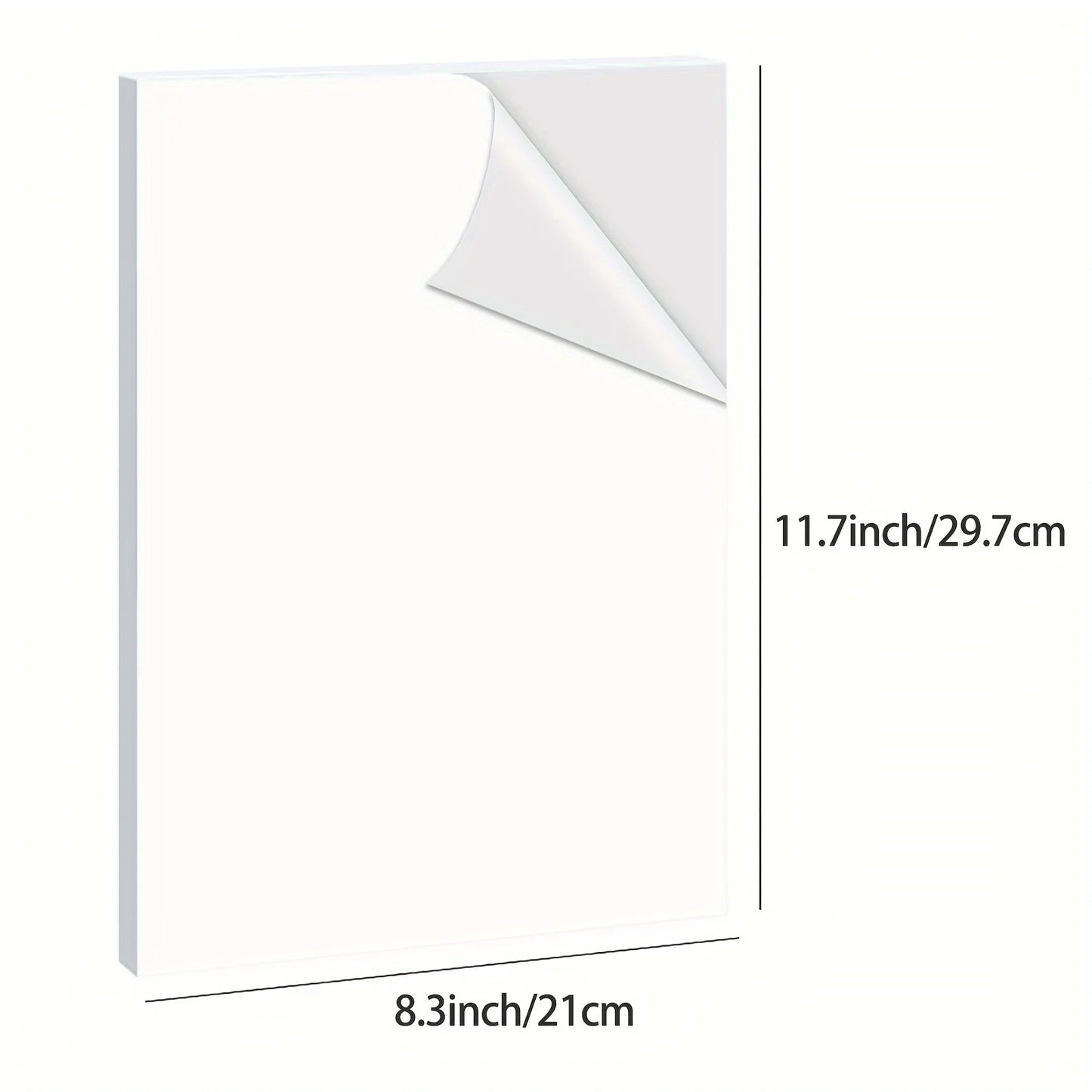 waterproof vinyl sticker sheets A4(8.3 x 11.7) Size printable Inkjet Printer and Laser White Glossy Sticker Paper
