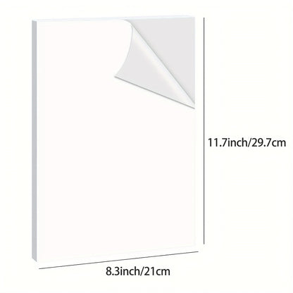 waterproof vinyl sticker sheets A4(8.3 x 11.7) Size printable Inkjet Printer and Laser White Glossy Sticker Paper