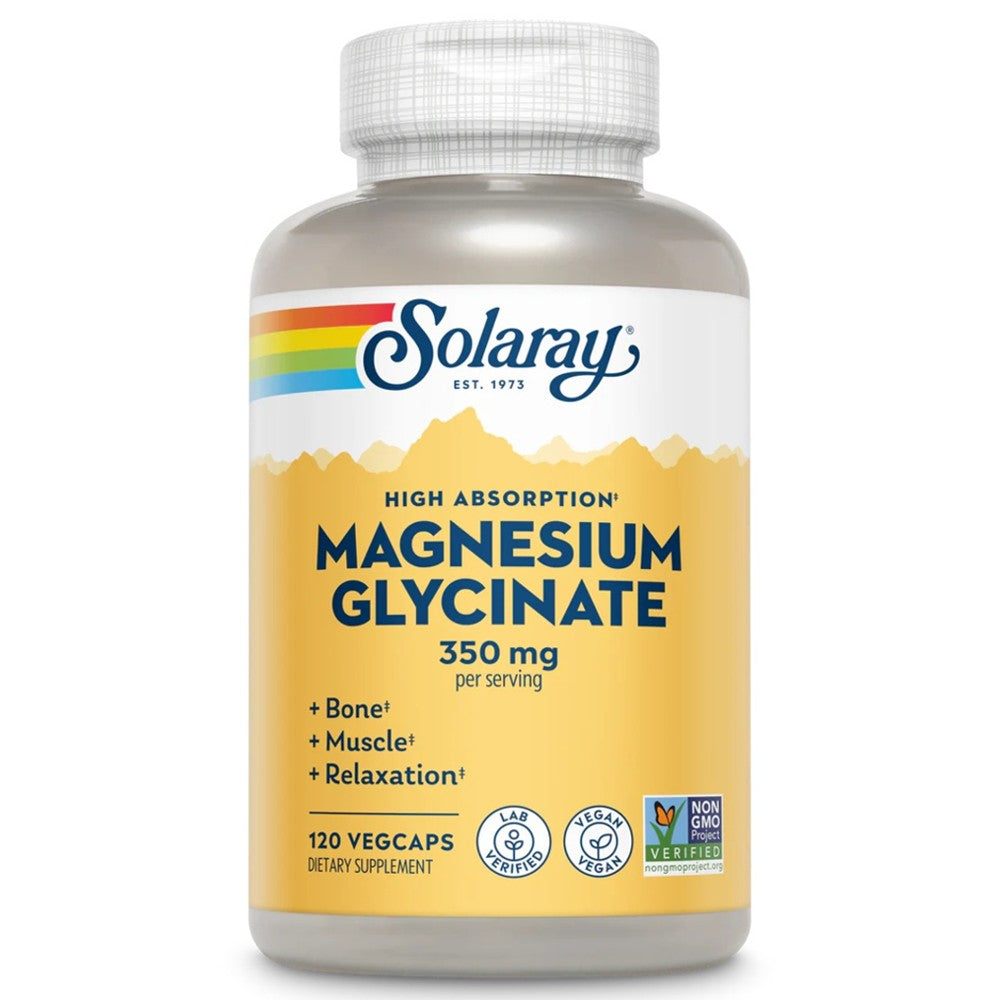 Solaray Magnesium Glycinate 350mg – High Absorption