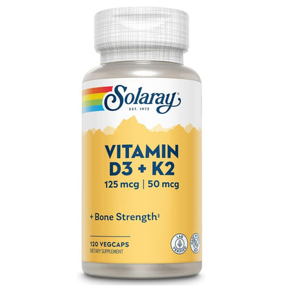 Solaray Vitamin D3 + K2 – Bone & Heart Health