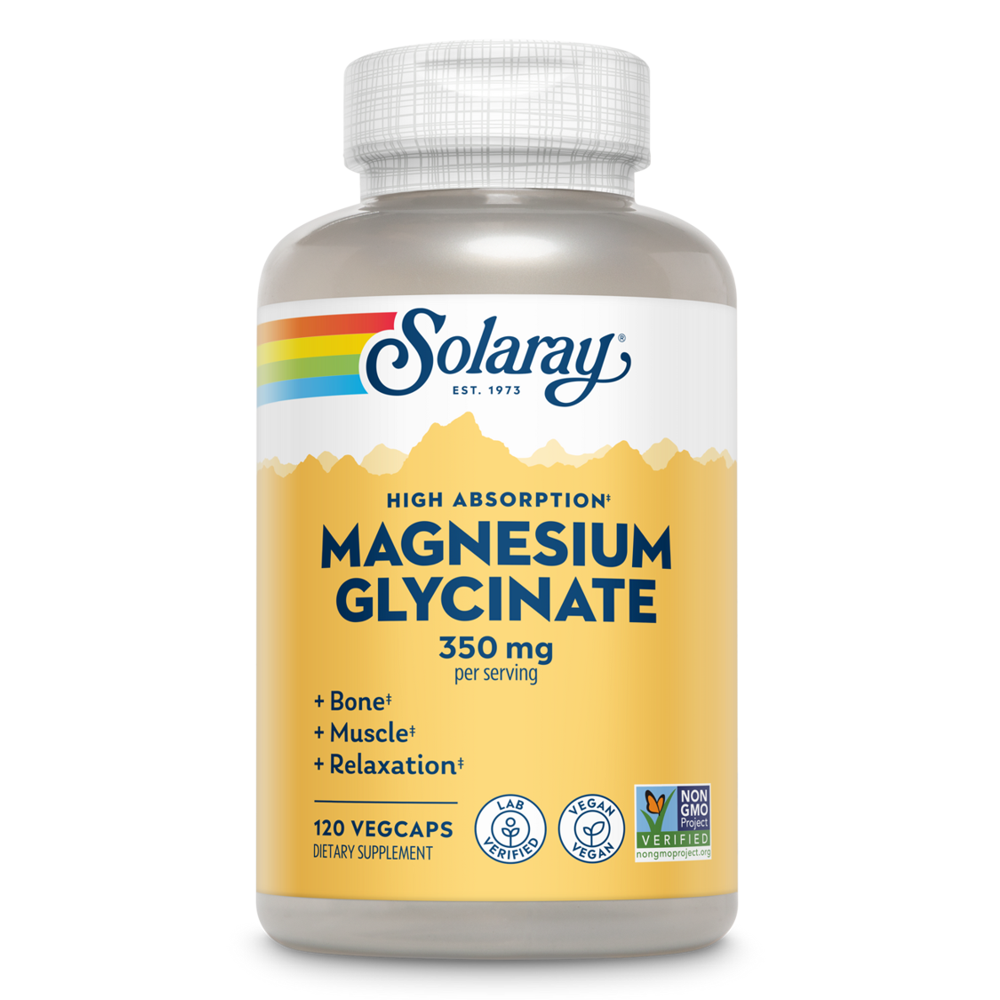 Solaray Magnesium Glycinate 350mg New Update Bottle