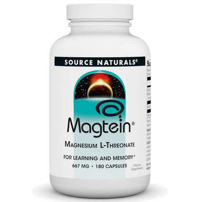 Source Naturals Magtein® Magnesium L-Threonate 667mg – Learning & Memory Support | 90 Capsules