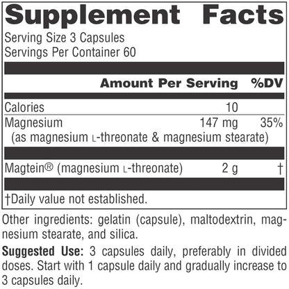 Source Naturals Magtein® Magnesium L-Threonate 667mg – Learning & Memory Support | 90 Capsules