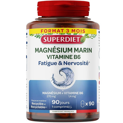 SuperDiet Marine Magnesium with Vitamin B6 - 90 Units