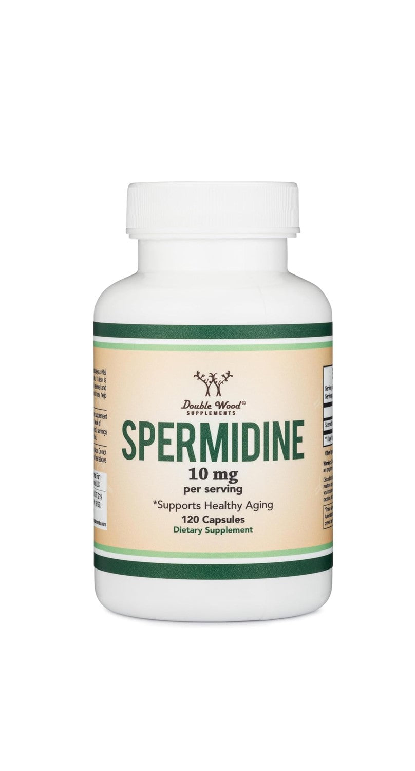 Double Wood Supplements Spermidine – 10mg Healthy Aging Support, 120 Capsules