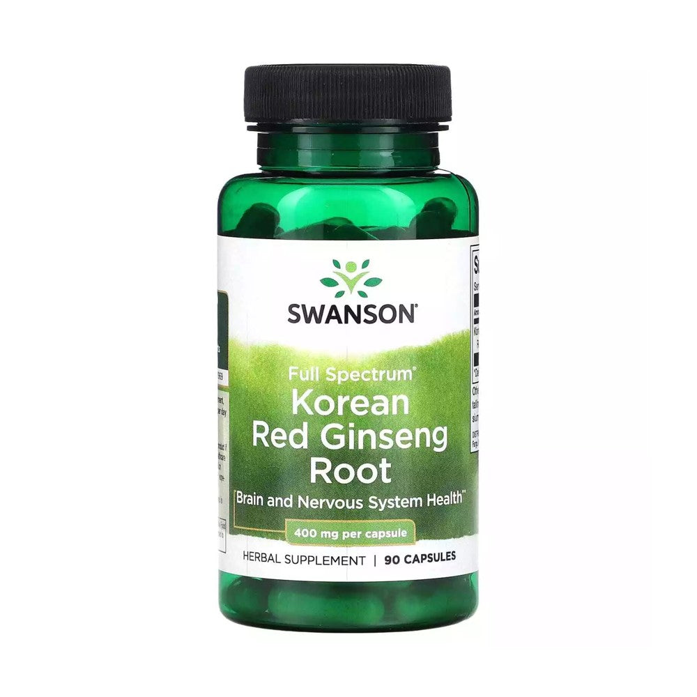 Swanson Korean Red Ginseng 400mg – Brain & Nerve Health, 90 Capsules