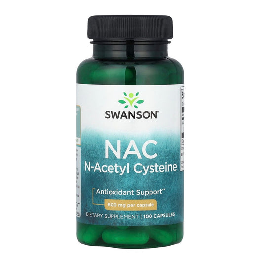 Swanson NAC N-Acetyl Cysteine 600mg - 100 Capsules | Antioxidant & Liver Support