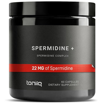Toniiq Spermidine+ Complex 22mg - Premium Cellular Health Supplement – 60 Capsules