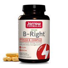 Jarrow Formulas Vegan B-Right | Optimized B-Complex | 100 Capsules.