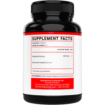 Dorado Nutrition Tongkat Ali 1200mg 120 Caps
