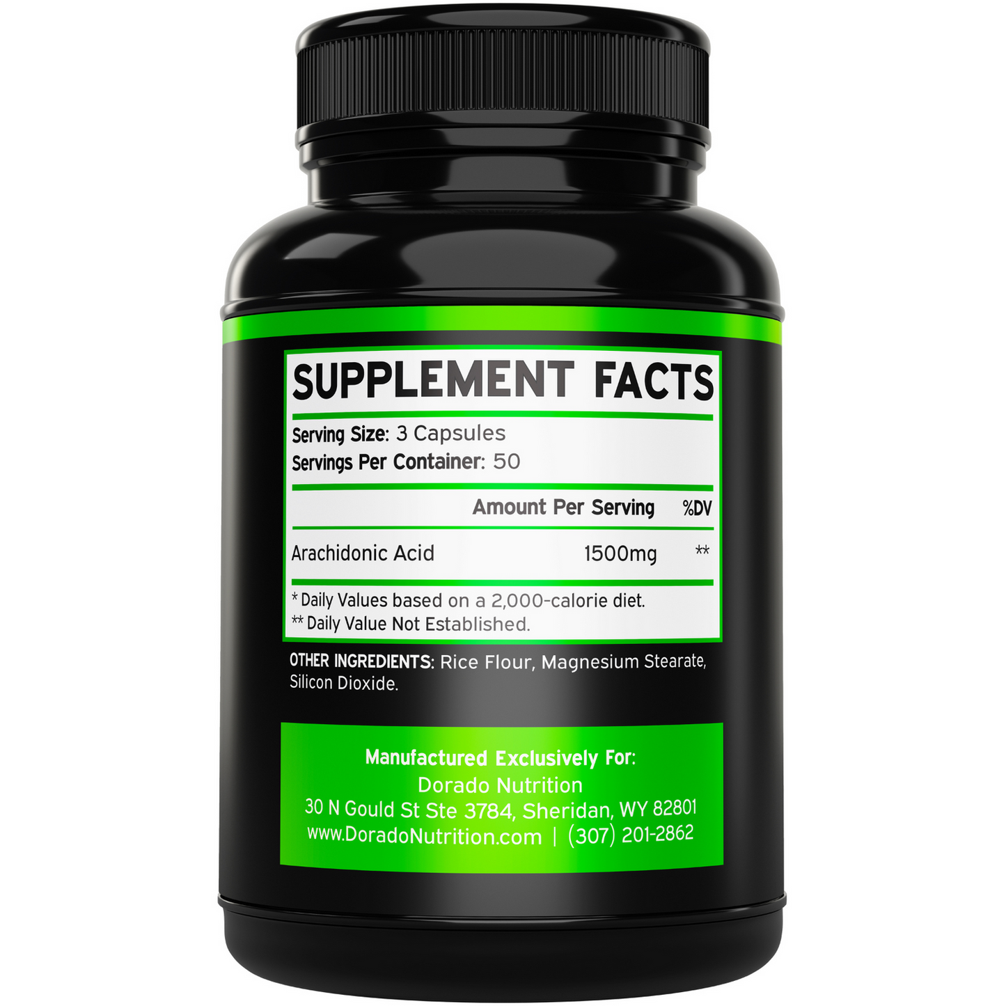 Dorado Nutrition Arachidonic Acid Supplement (1500mg) 150 Caps