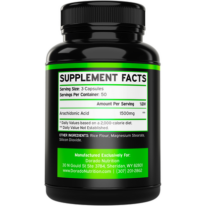 Dorado Nutrition Arachidonic Acid Supplement (1500mg) 150 Caps