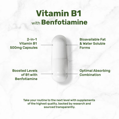 Deal Supplement Vitamin B1 500mg with Benfotiamine 240 caps