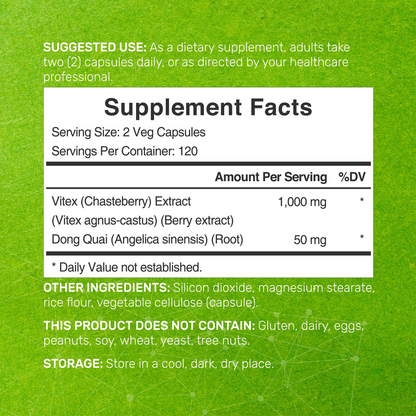 Deal Supplement Vitex Plus for Women 1000mg 240 Veggie Capsules