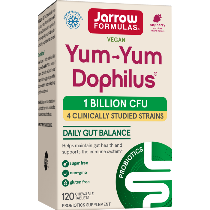 Jarrow Formulas Yum-Yum Dophilus® Natural Raspberry - 1 Billion Cfu 60 Tabs