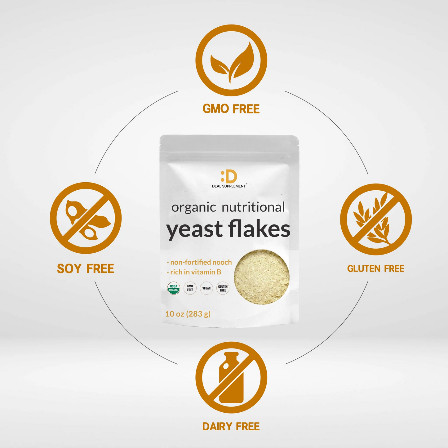 Deal Supplement Organic Nutritional Yeast Flakes 10oz