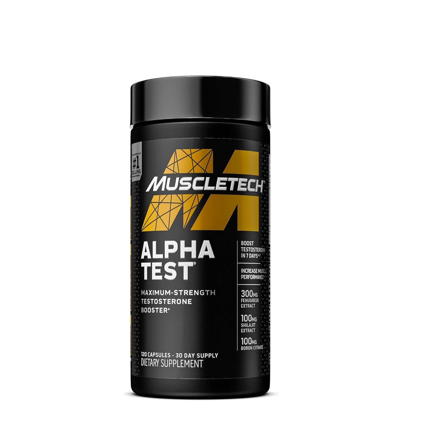 Alphatest Muscletech Test Booster 300mg: Peak Performance & Strength with Shilajit & Fenugreek