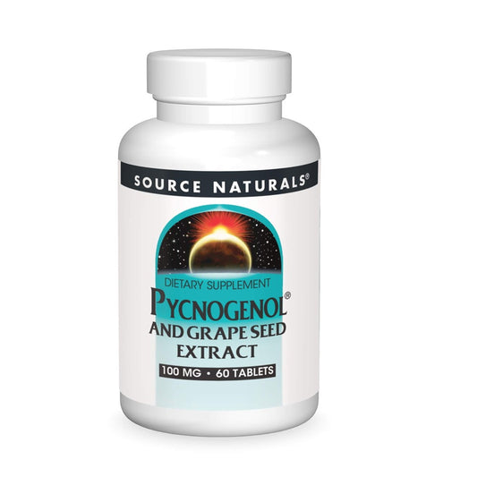 Source Naturals Pycnogenol and Grape Seed Extract 100mg – 60 Tablets | Dietary Supplement in Pakistan