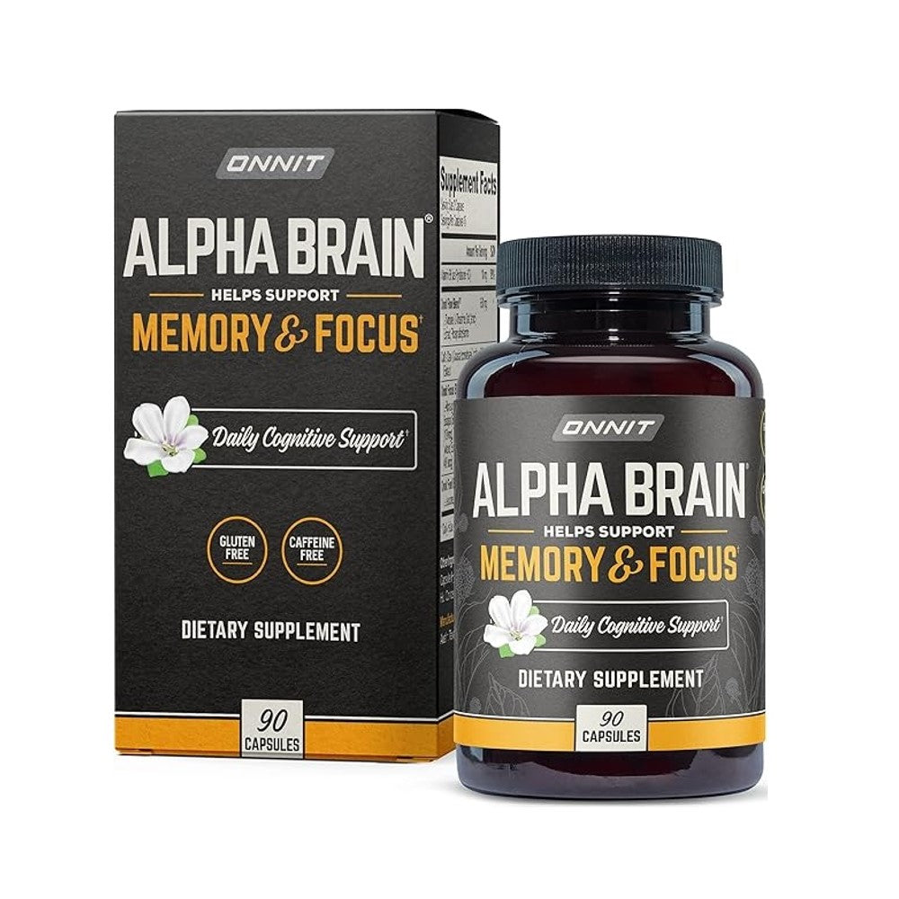 Onnit Alpha Brain Nootropics by Joe Rogan - Vegan Capsules for Memory & Focus Support (30 Count