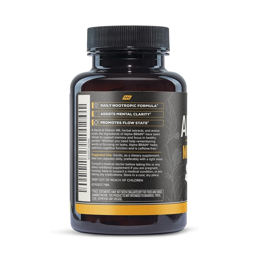 Onnit Alpha Brain Nootropics by Joe Rogan - Vegan Capsules for Memory & Focus Support (30 Count