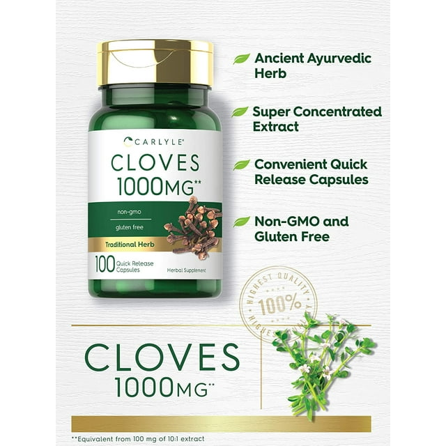 Carlyle Nutritionals Cloves 1000mg | 100 Capsules