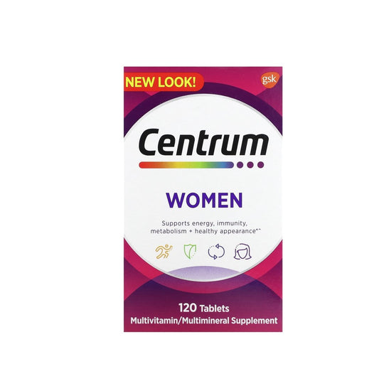 Centrum Women Multivitamin/multimineral Supplement, 120 Tablets – Supports Energy, Immunity, Metabolism & Healthy Appearance