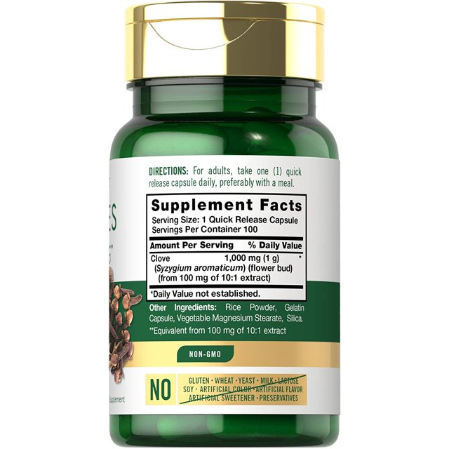 Carlyle Nutritionals Cloves 1000mg | 100 Capsules