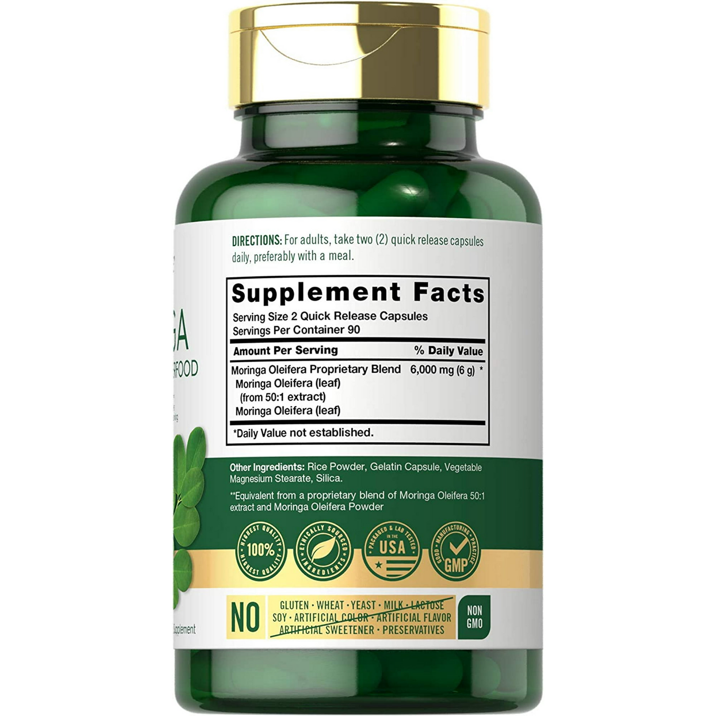 Carlyle Nutritionals Moringa Oleifera 6000mg | 180 Capsules