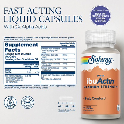 Solaray Super Ibu Actin, Maximum 60 Caps
