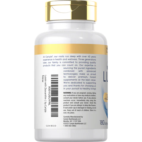 Carlyle Nutritionals Lutein 40mg & Zeaxanthin | 180 Softgels
