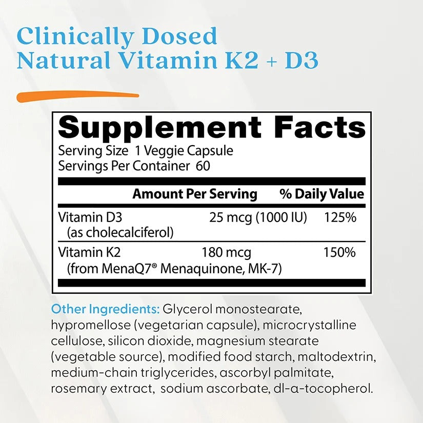 Best D3 + K2 Mk7 Supplement By Doctor's Best