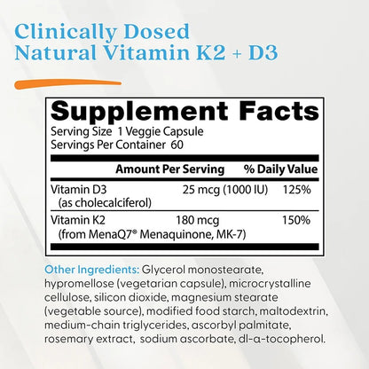 Best D3 + K2 Mk7 Supplement By Doctor's Best