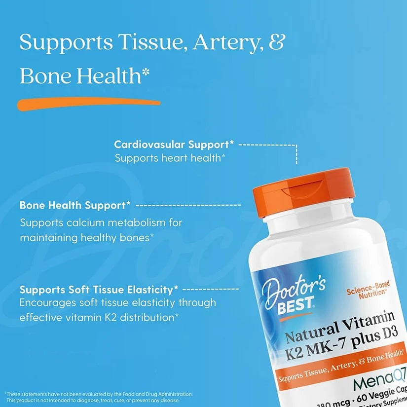 Best D3 + K2 Mk7 Supplement By Doctor's Best
