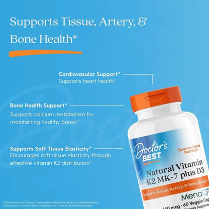 Best D3 + K2 Mk7 Supplement By Doctor's Best