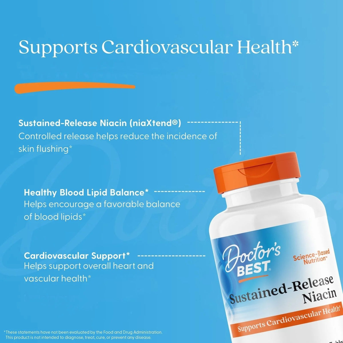 Doctor's Best Sustained-Release Niacin With NiaXtend - Supports Cardiovascular Health