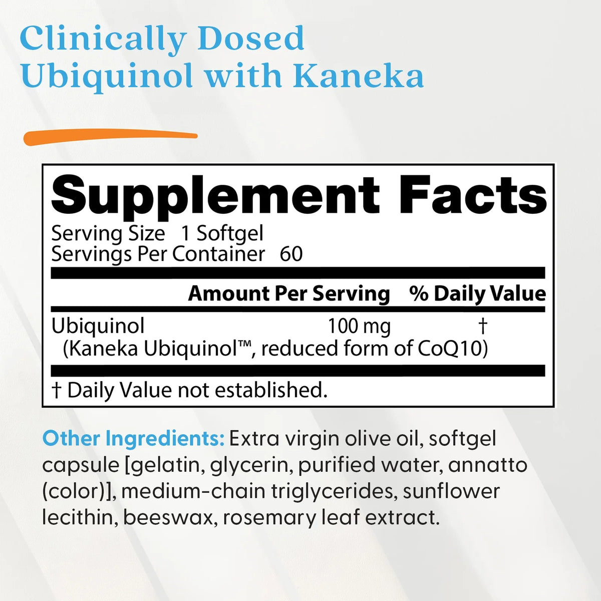 Doctor's Best Ubiquinol with Kaneka 100mg Softgels 60 Count