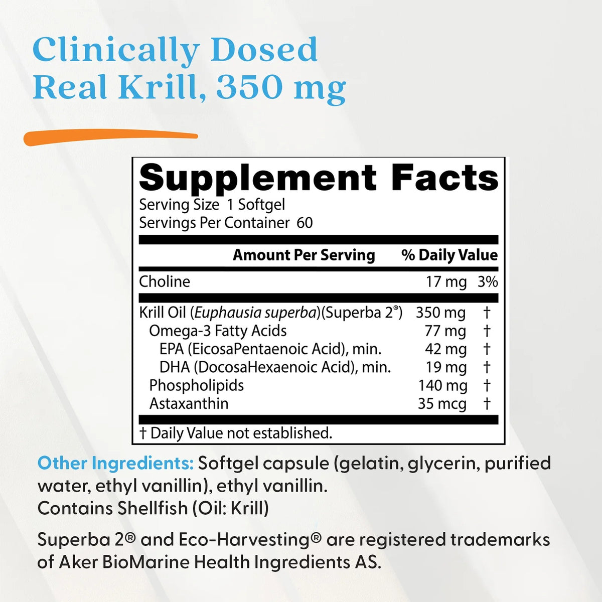 Doctor's Best Real Krill 350mg Softgels 60 Count