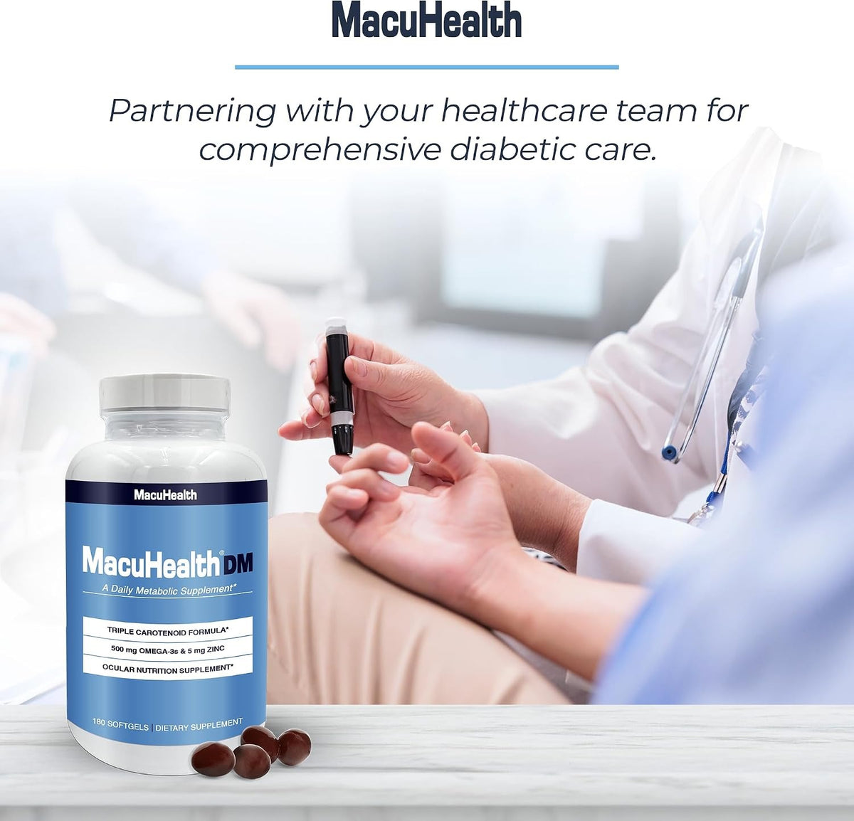 Macuhealth Daily Metabolic - EPA/DHA Omega-3 with Zinc 180 Softgels