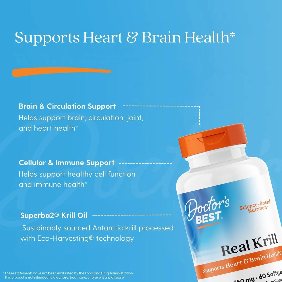 Doctor's Best Real Krill 350mg Softgels 60 Count