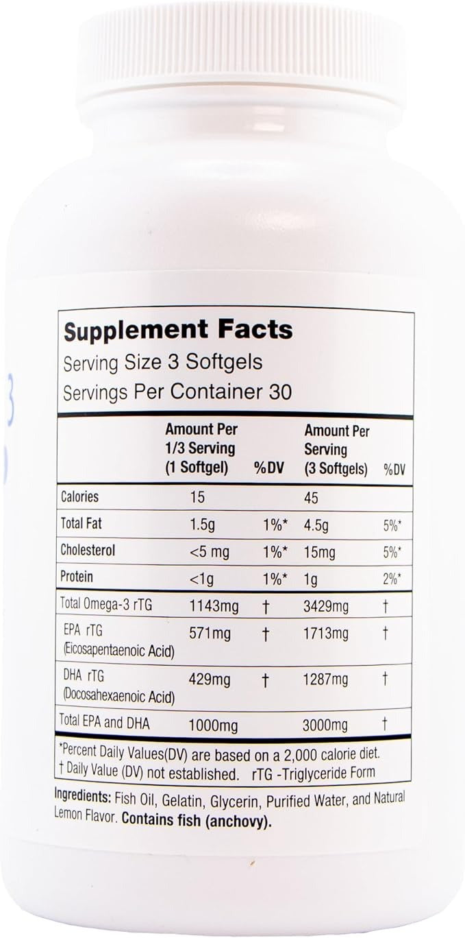 Oasis TEARS Omerga 3 Fish Oil 3000mg DHA EPA 90 Softgels Pakistan