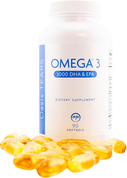 Oasis TEARS Omerga 3 Fish Oil 3000mg DHA EPA 90 Softgels Pakistan